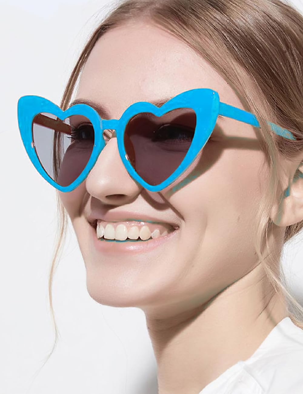 8 Pack Heart Sunglasses Vintage Cat Eye Heart Glasses Retro Bachelorette Bride Sunglasses Bulk for Women