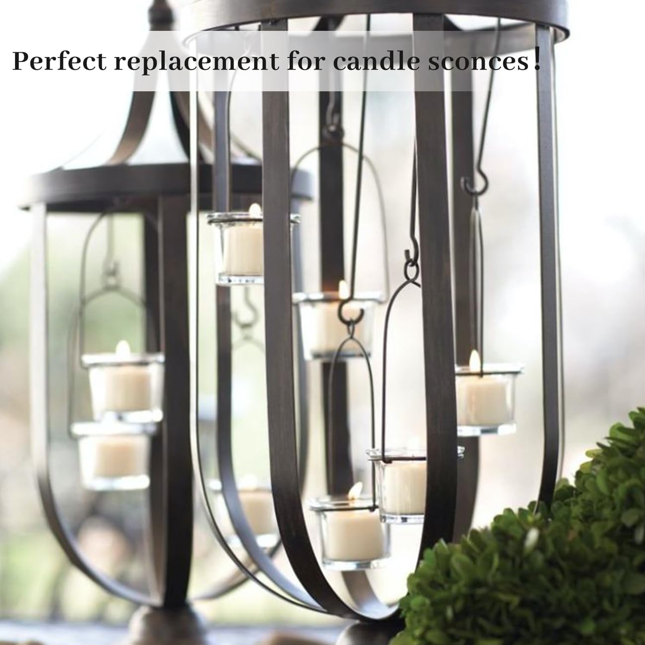 Letine Tealight Candle Holder Set of 12- Clear Glass Votive Candle Holders Bulk for Christmas Decorations, Wedding, Party & Home Decor