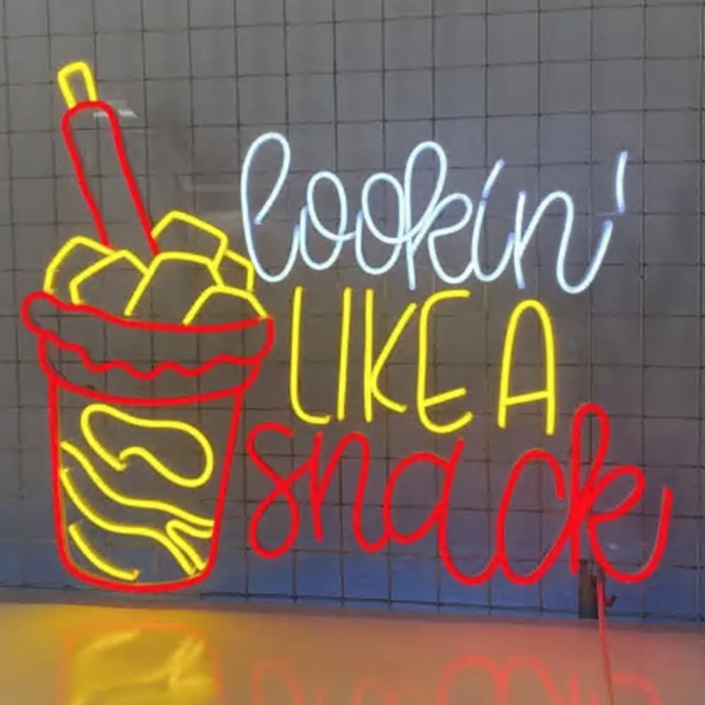 Looking Like A Snack Neon Sign, Mangonada Led Sign, Mexico Mangonada Led Light, Mexico Smoothie Wall Art, Mexican Restaurant Wall Décor Size:20in