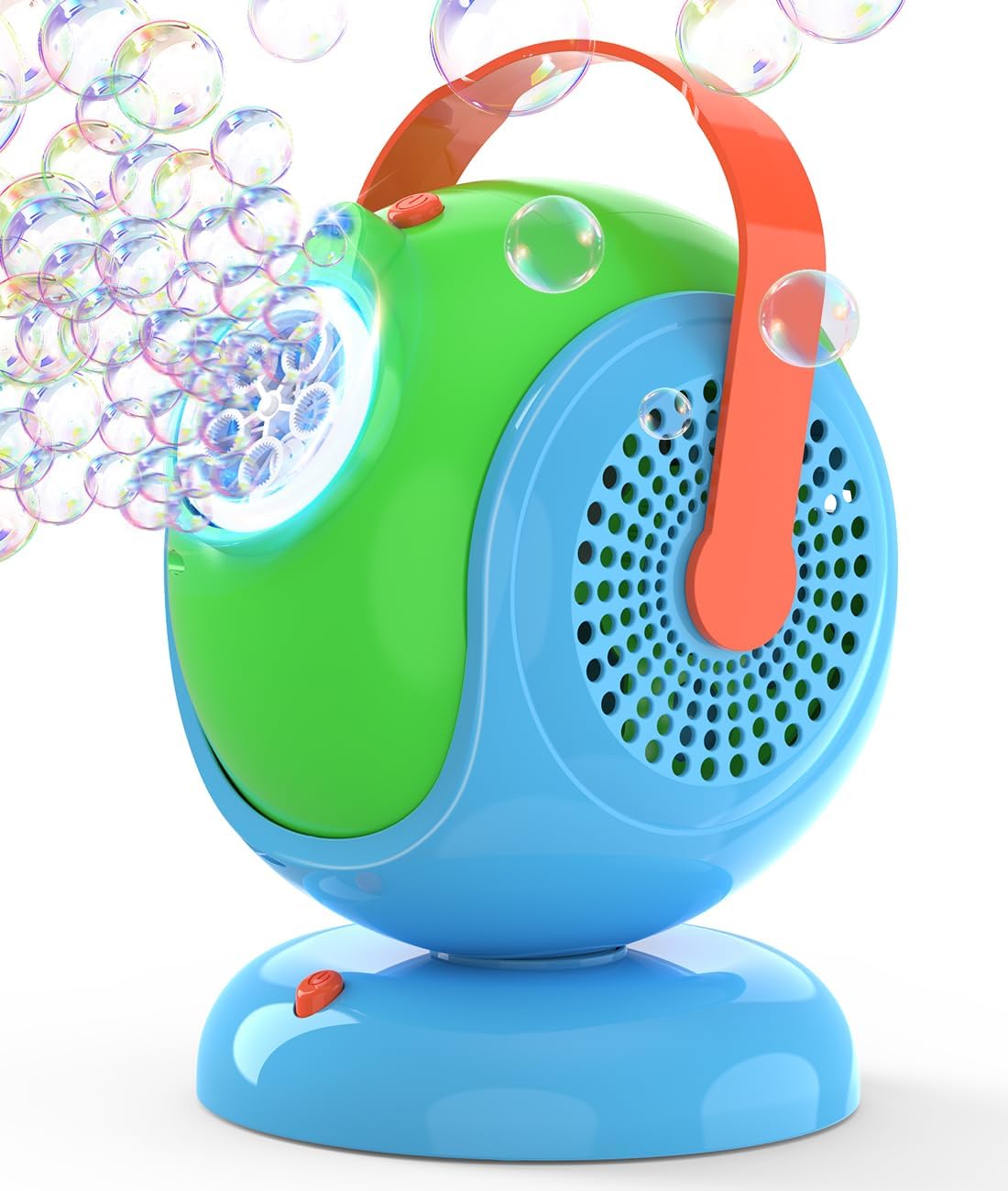 Joyfuture Bubble Machine, Automatic Bubbles Blower for Kids, Toddlers - 360° Rotation, 75° Adjustment, with Handle - Gifts Toys for Boys, Girls Age 1+ Year Old, Hallween, Outdoor, Birthday Party