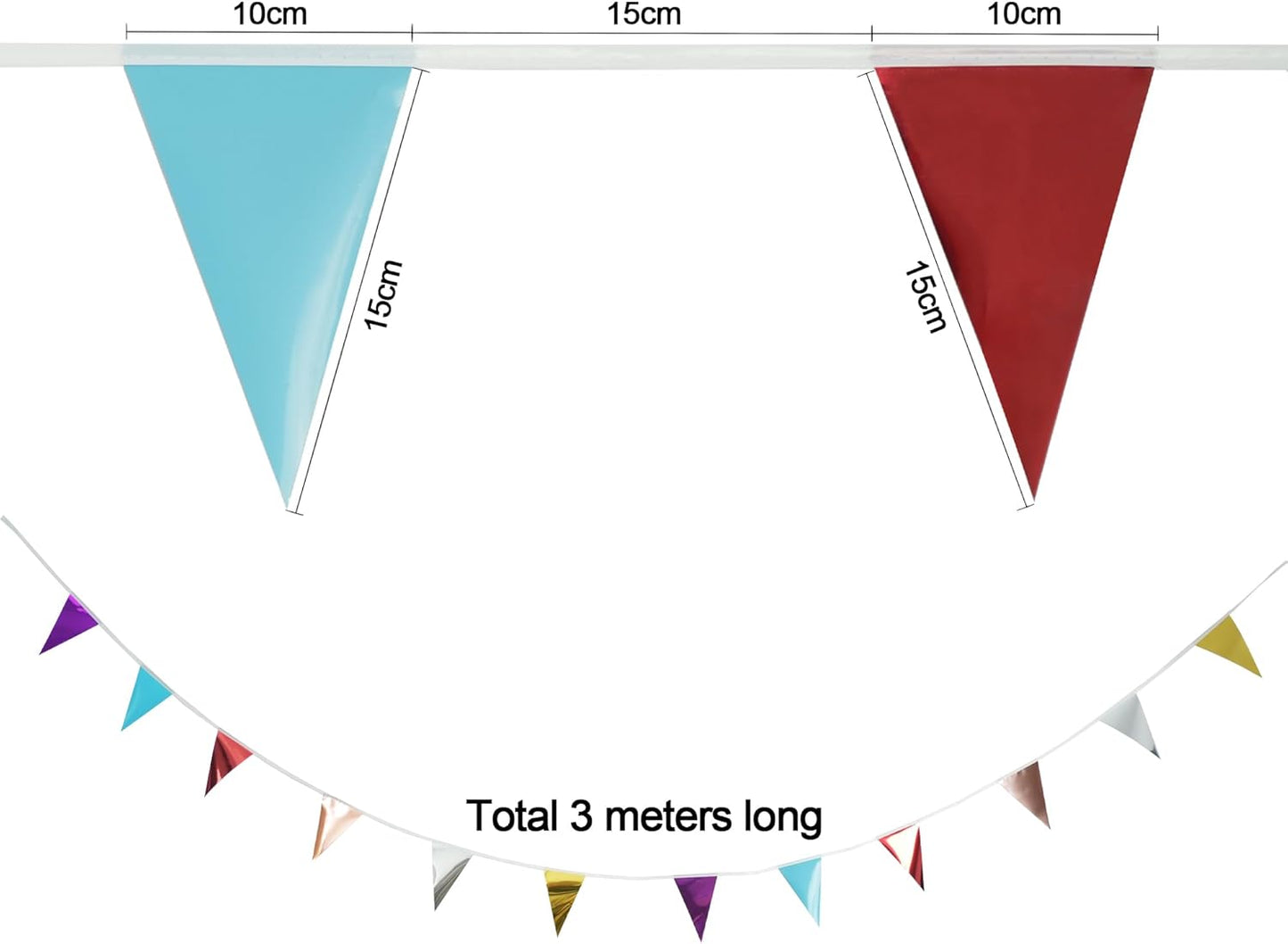 GREATRIL 48 Flags Decorative Pennant Banner, Party Decoration (Colorful)