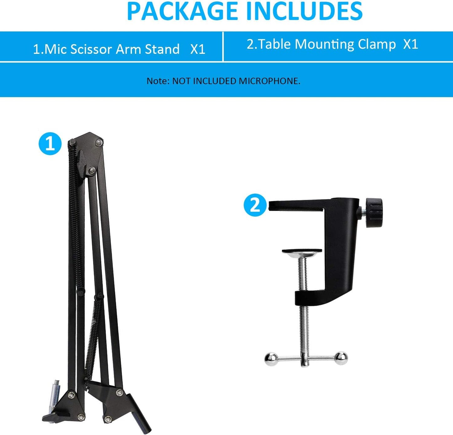 Wave 1 Microphone Stand, Professional Mic Boom Arm Stand Compatible with Elgato Wave 1 USB Condenser Microphone by SUNMON