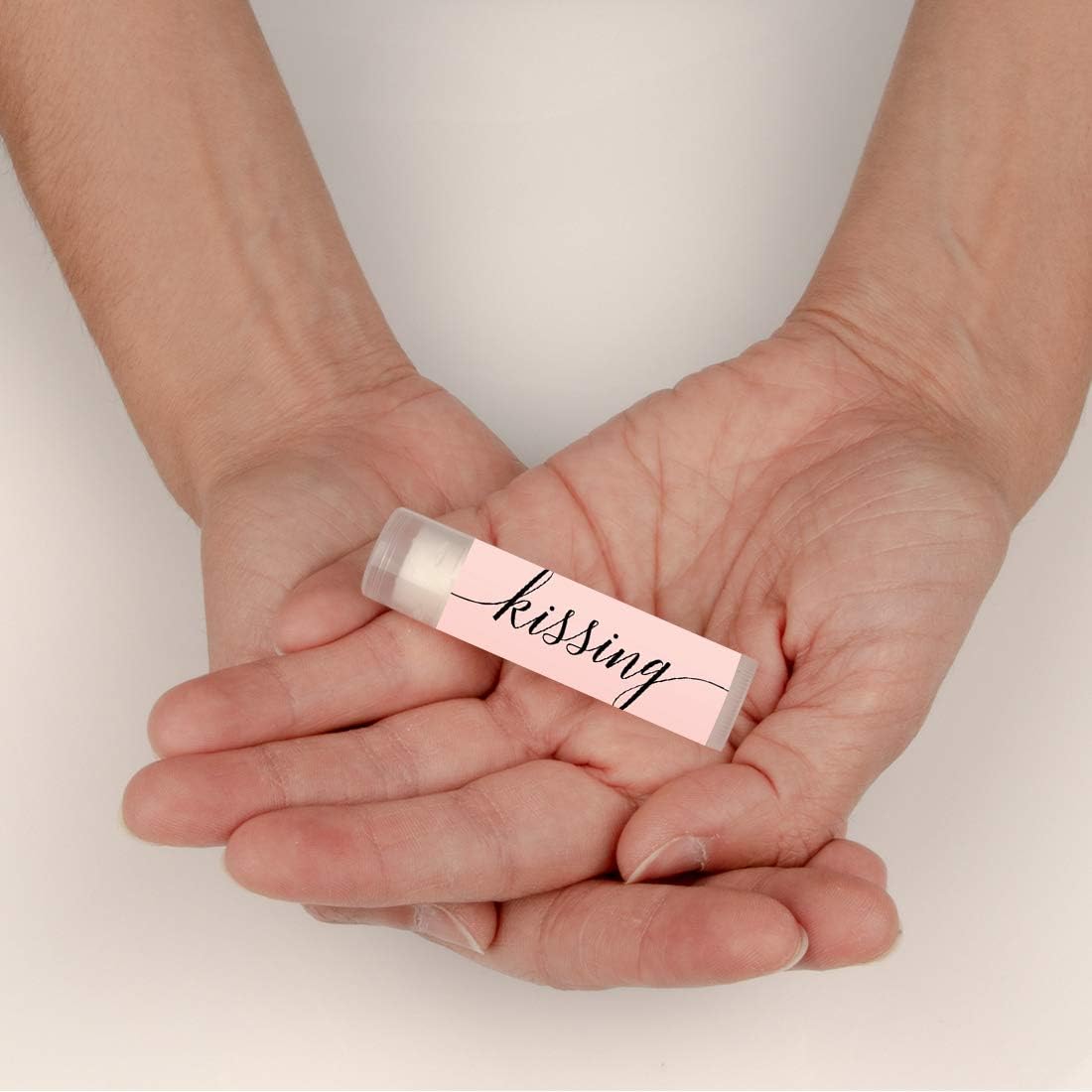 Andaz Press Blush Pink Rose Elegant Party Baby Shower Collection, Lip Balm Chapstick Favors, Kissing Sleep Goodbye!, 12-Pack, Baby Shower Sip and See Party Favors Decor