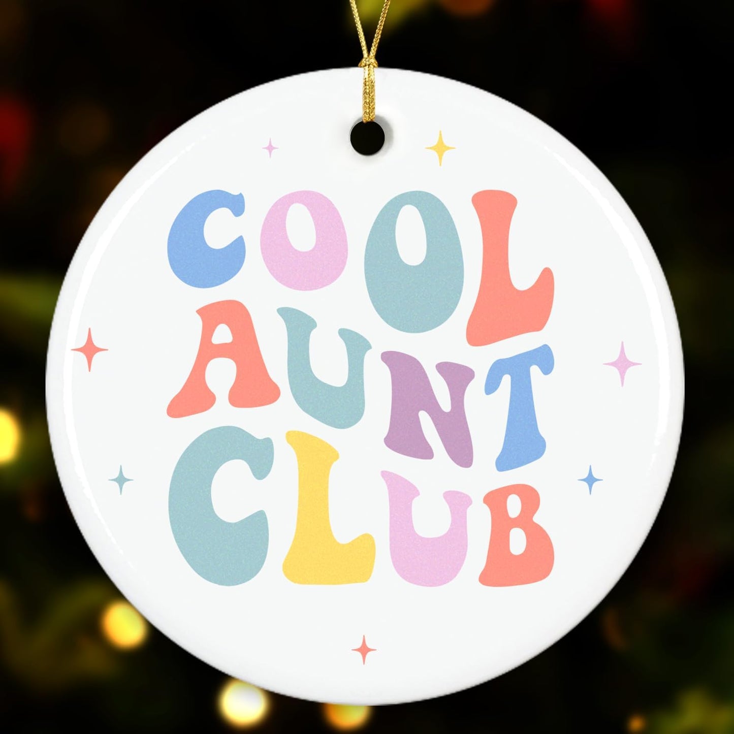 NewEleven Gifts for Aunt from Niece, Nephew for Auntie, Sister - Auntie Announcement, Promoted to Aunt, Best Aunts Ever Gift - Christmas Tree Decoration Ceramic Ornament