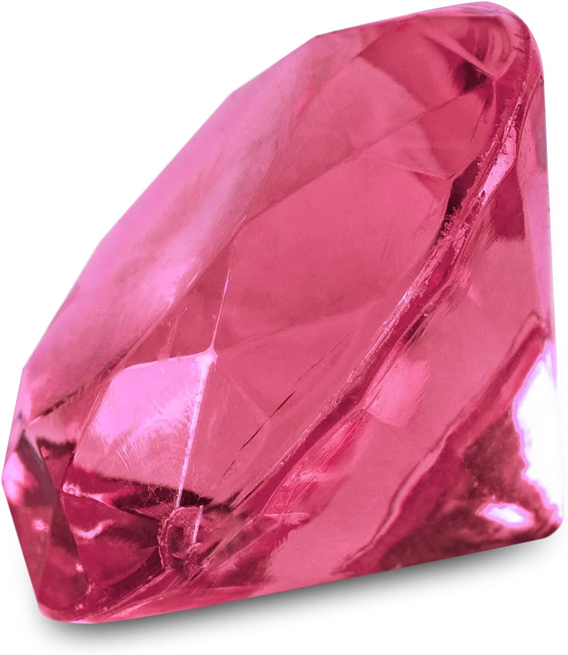 Super Z Outlet Acrylic Color Faux Round Diamond Crystals Treasure Gems for Table Scatters, Vase Fillers, Event, Wedding, Birthday Decoration Favor, Arts & Crafts (1 Pound, 240 Pieces) (Pink)