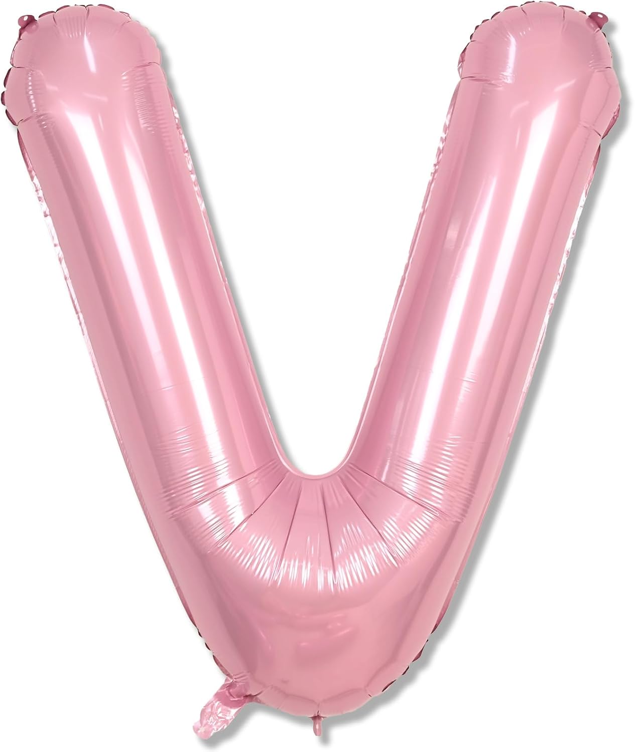 40 Inch Pastel Pink Letter Balloon, Giant Custom Alphabet V Foil Balloon Baby Pink, Mylar Self Inflating Balloon Pearl Pink Letter V, Letter V Balloons for Women Girls Birthday Party Decorations