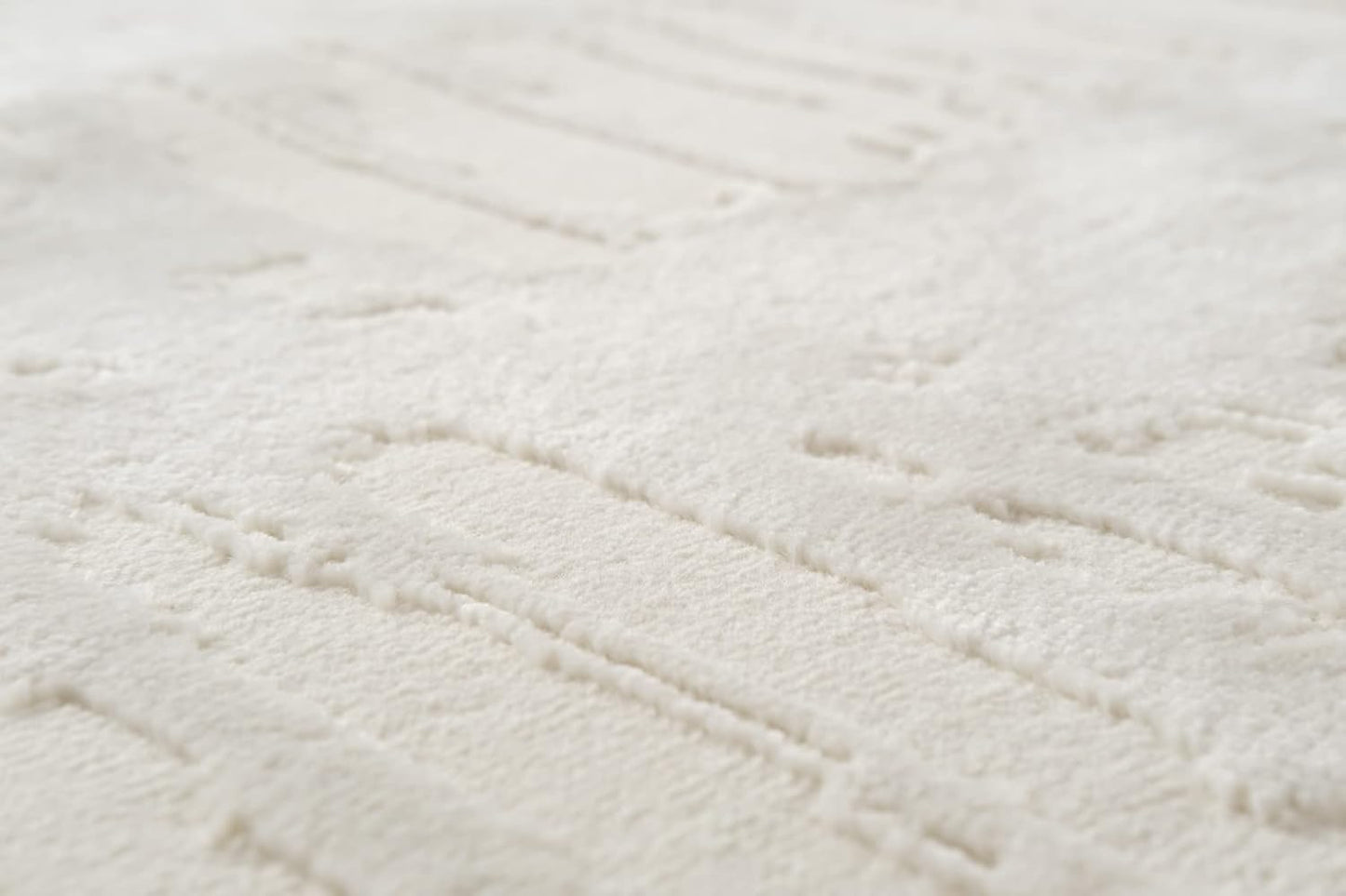 Revival Rugs Shell 3'11"x6'1" Machine Washable Area Rug for Kitchen Bedroom - 100% Recycled Oeko-TEX Certified, Medium Pile, Beige, Cream