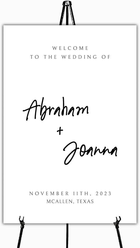 Wedding Welcome Sign, Wedding Welcome, Calligraphy Welcome sign