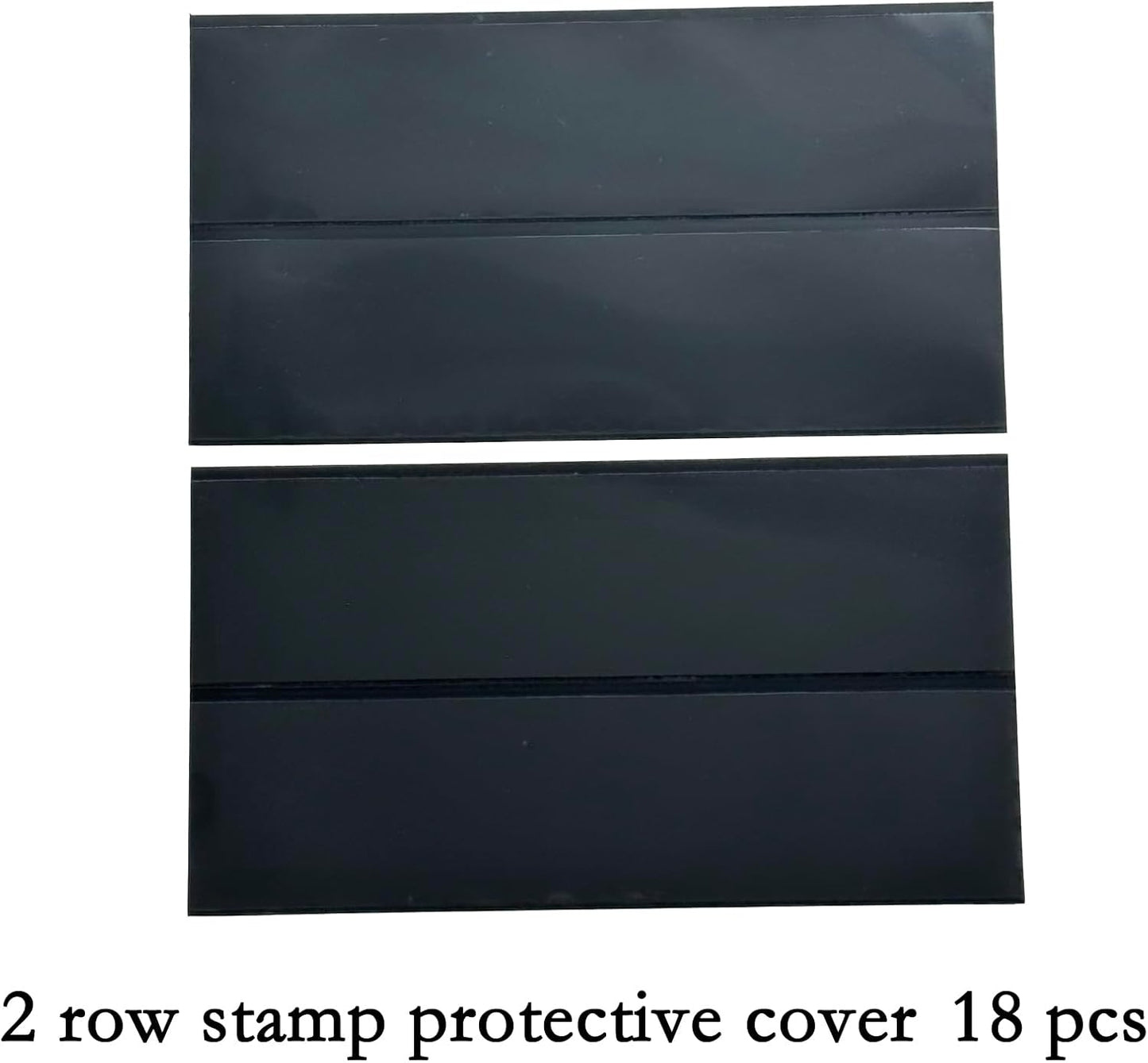 Philatelic Display Black Card Stamp Cover Stamp Collection Stamp Storage philatelic Album Stamps Collector Stamp Collecting Supplies Stamp Sleeves Stamp (2 Row Stamp Protective Cover 18 pcs)