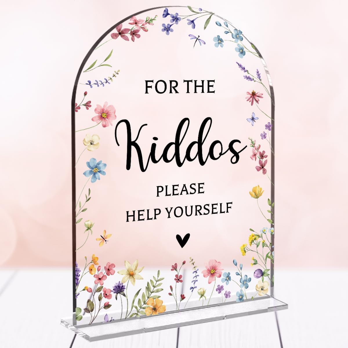 Wedding Sign，For The Kiddos Wedding Sign, Weddings Supplies 5x7 Inch, Kids Wedding Activities Acrylic Plaque, Please Help Yourself Sign, Wedding Signs for Ceremony And Reception decorative-signs184