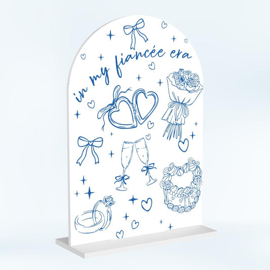 Bride to be Gifts in My Fiance Era Engagement Gifts for Couples Newlyweds Bridal Shower Gift Clear Acrylic Desk Decor Sign for Home Office 7 x 5 Inches