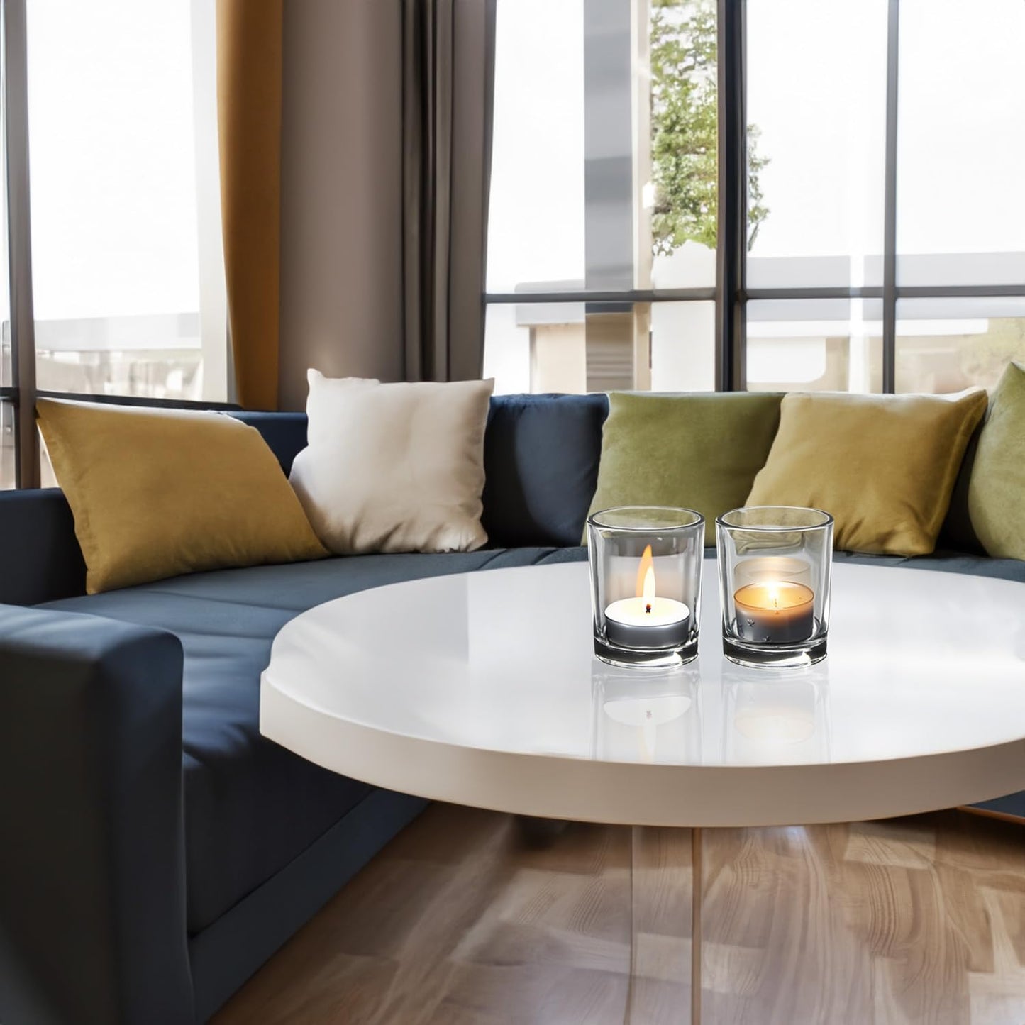 WGV Tea Light Votive Candle Holder 2x2.4, Clear Tiny Utility Cylinder Glass Vase, Small Planter Terrarium for Home Accent Decor, 1 Pc