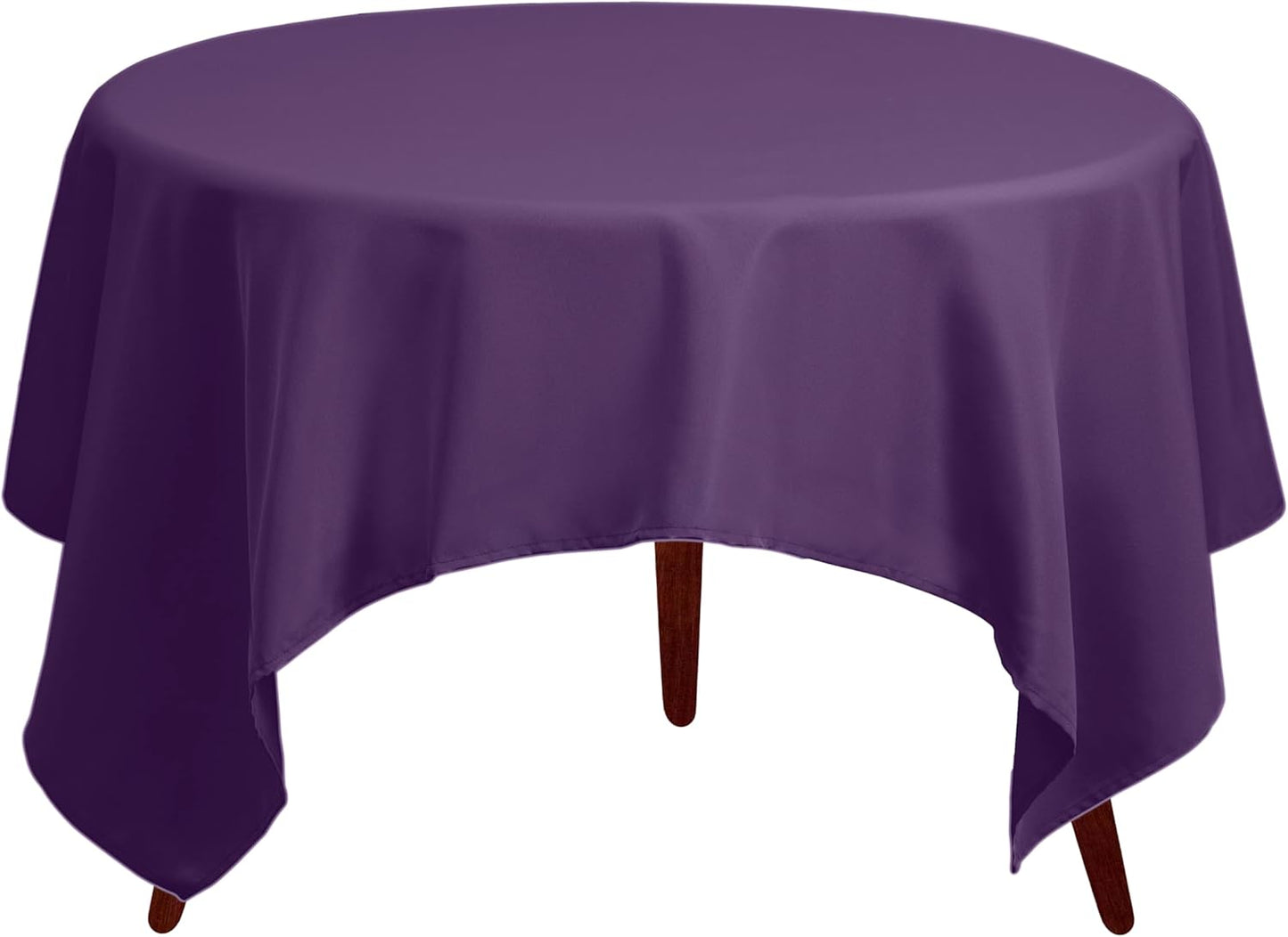 Gee Di Moda Square Tablecloth - 52 x 52 Inch Purple Table Cloth for Small Square or Round Tables - Heavy Duty Washable Fabric - for Buffet Table, Holiday Party, Dinner, Wedding & Baby Shower