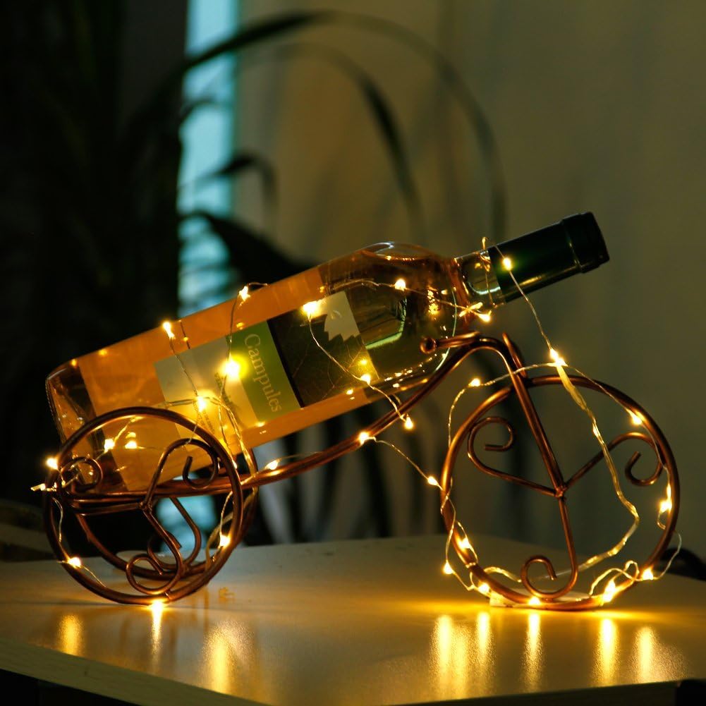 CYLAPEX 6 Pack Warm White Fairy Lights String Battery Operated Fairy Lights Firefly Lights LED Starry String Lights 3.3ft 20 LEDs Silvery Copper Wire for Christmas DIY Decoration Costume Wedding Party