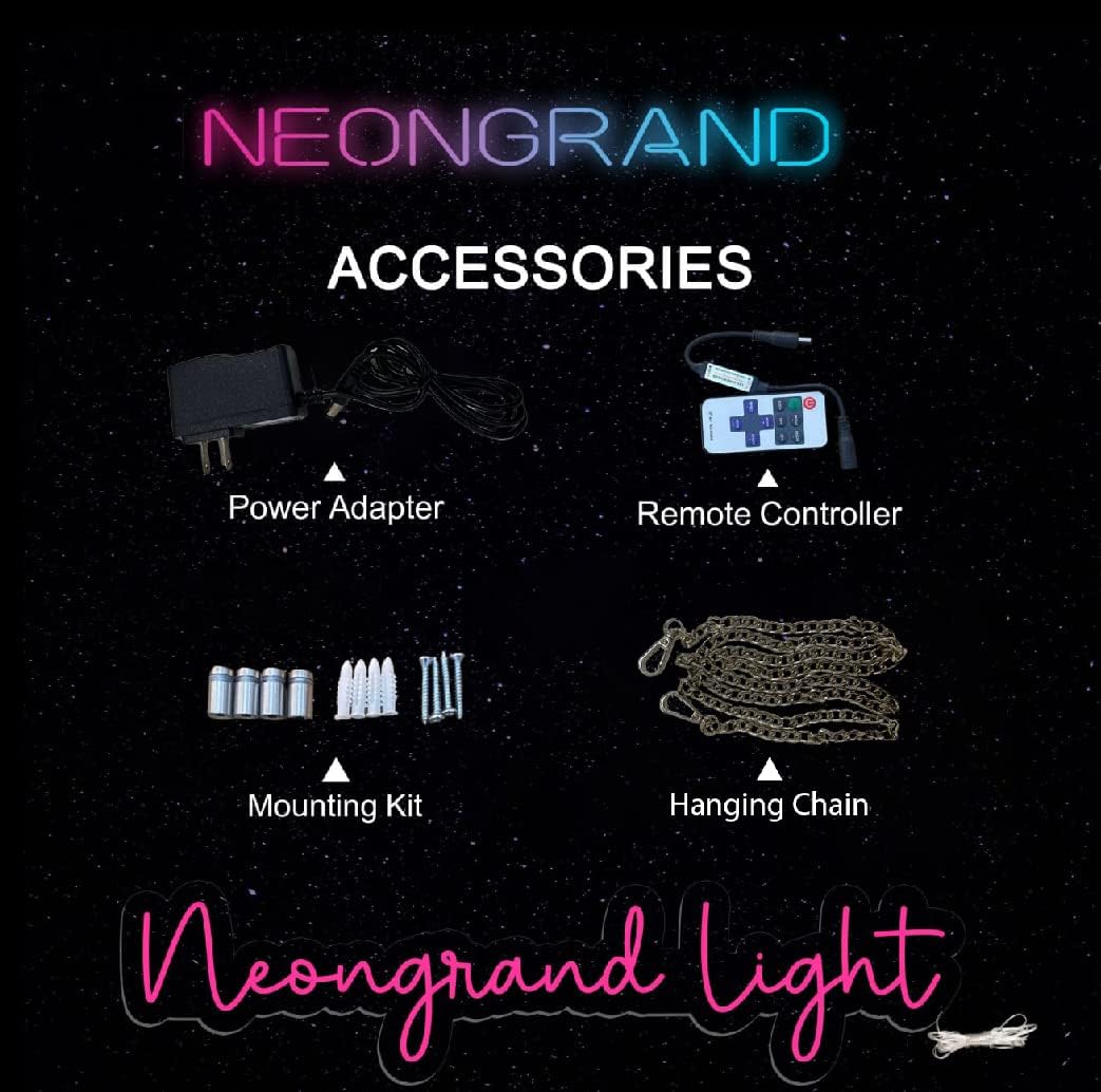 NEONGRAND Neon Bar Sign, Open Neon Sign, 30x20 inches, Red and Blue, LED, Modern, Wall Mount, Bar Decoration