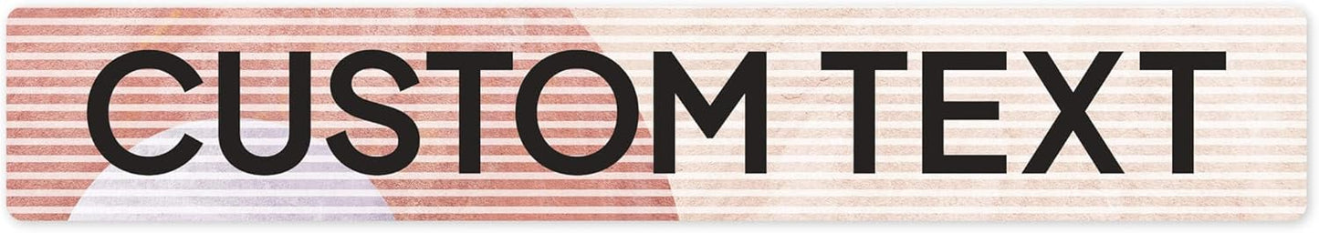 Custom Sign, Custom Street Sign, 11 Font Colors, 13 Font Styles, 4 Hole Options, 22 Sizes, 6x36 Inches, Rust Free DiBound, Fade Resistant, Made in USA by My Sign Center (Mid-Century Modern 1)