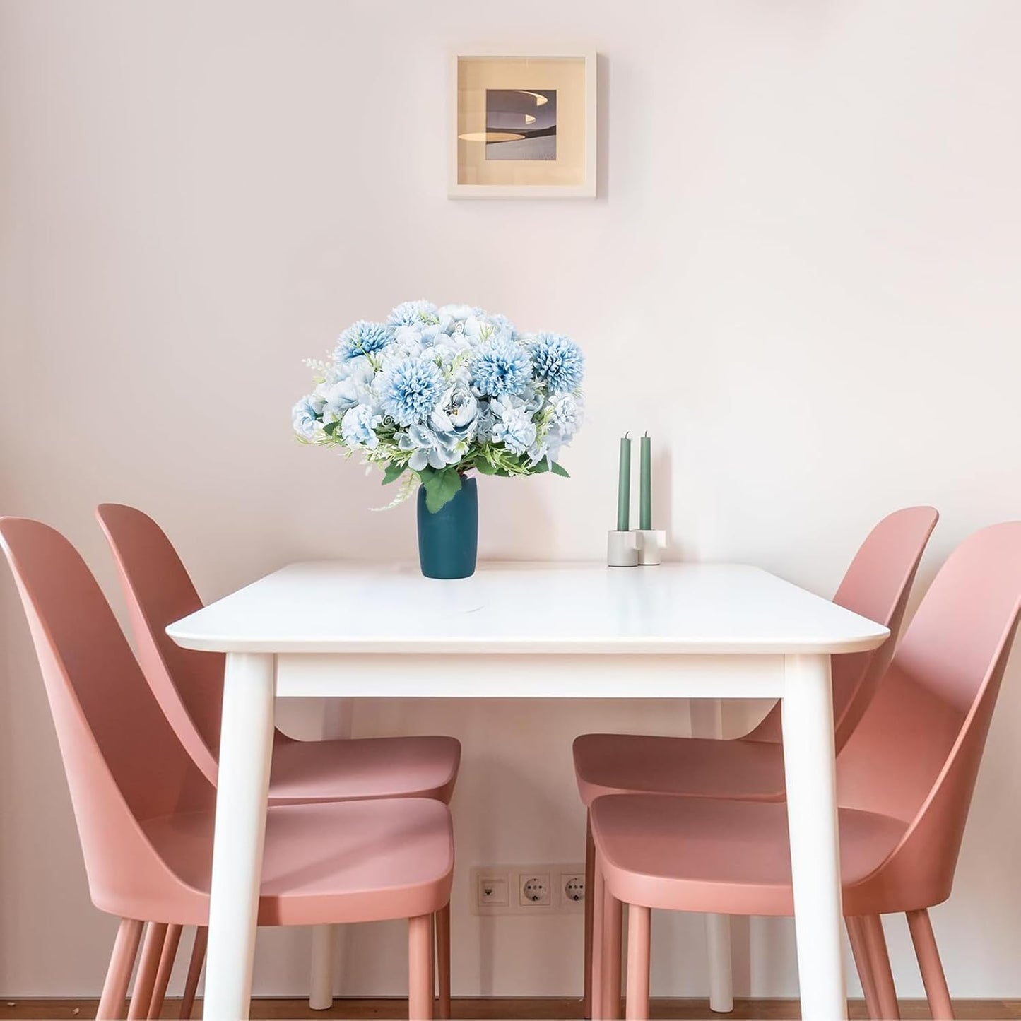 12 Packs Peonies Artificial Flowers,Silk Artificial Peonies Flowers Fake Peony Faux Floral Arrangements Bouquet for Centerpiece Table Wedding Party Home Decor Blue