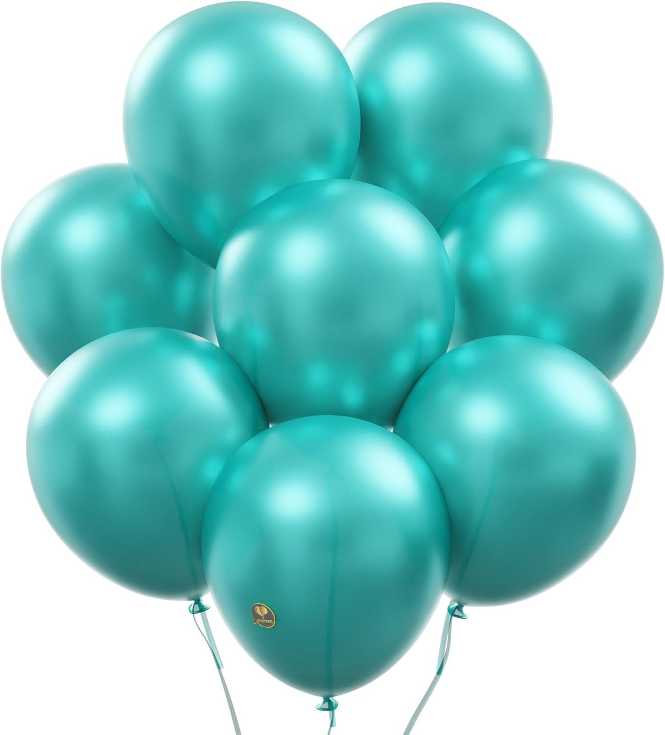 AFTERLOON® Biodegradable Balloons 24 pcs Pearlized Turquoise Blue (Tiffany) 10 Inch, Pearlescent Thickened Extra Strong Natural Latex Helium Float, Colorful Bulk Color Globos Para Decoration De Kids