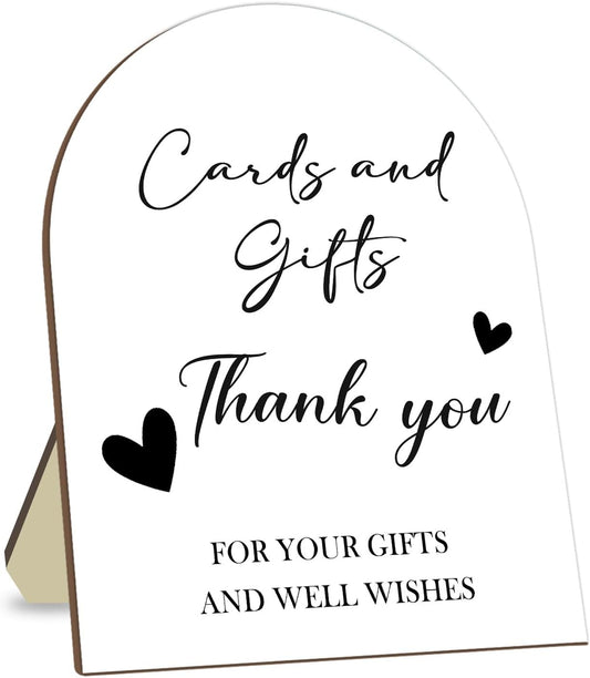 Cards and Gift Sign, Minimalist Wedding Decoration Sign, Thank You Gifts for Friends, Bridal Shower Baby Shower Favors, Bridal Shower Baby Shower Party Supplies 9 * 11IN