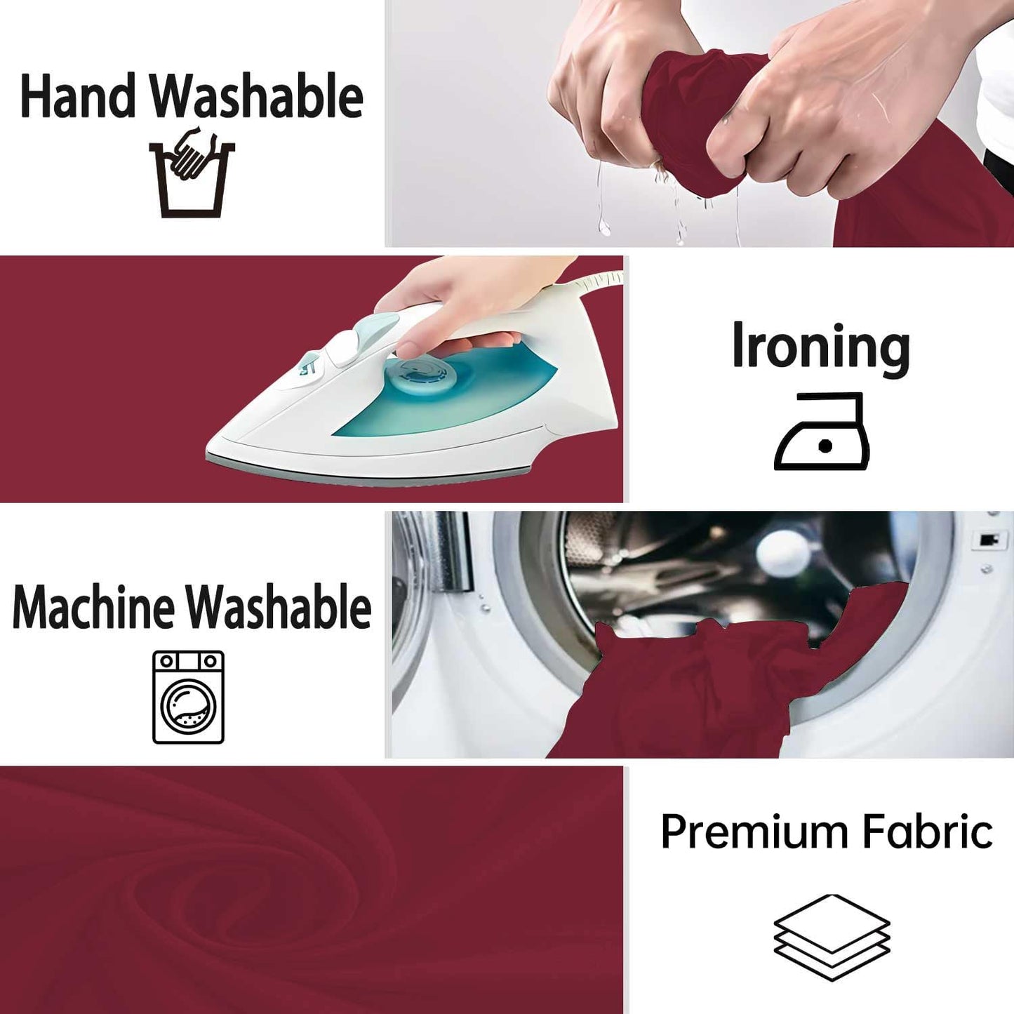 Wine Red Photography Backdrop for Photoshoot, Photo Backdrop Curtain, Perfect Wine Red Backdrops for Party Portrait Photoshoots Video Studio 6FTx9FT