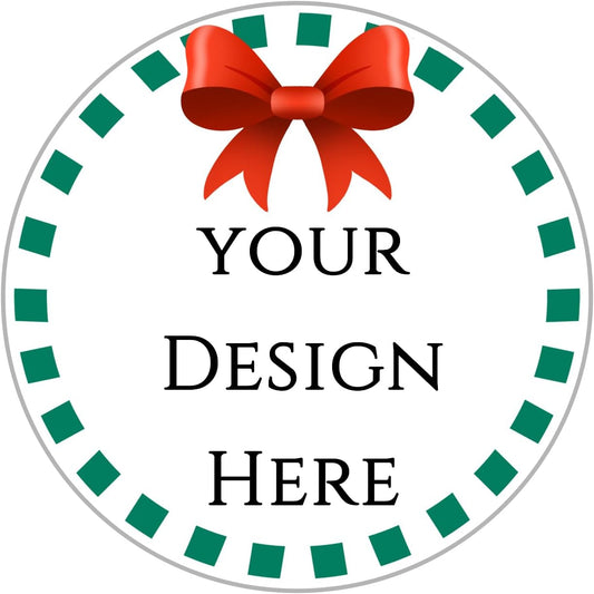 100-1000pcs Custom Stickers Merry Christmas Stickers Personalized Labels Adhesive Xmas Decorative Envelope Seals Stickers for Cards Gift Boxes(Round-9)