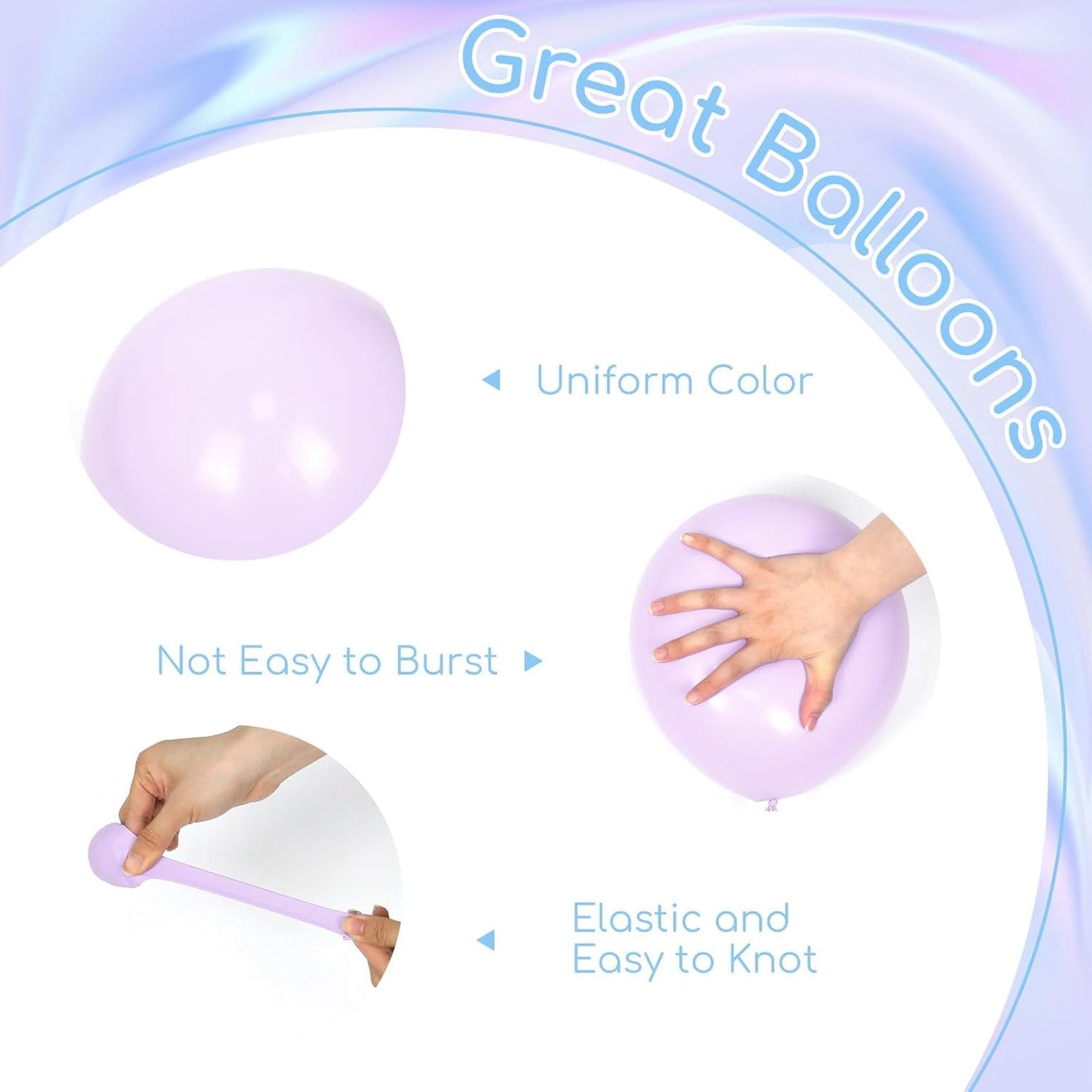 60pcs Pearl Pink and Blue Purple Balloons 12inch, Frozen Mermaid Balloons with Pastel Balloon for Mermaid Snowflake Baby Shower Birthday Party Decorations