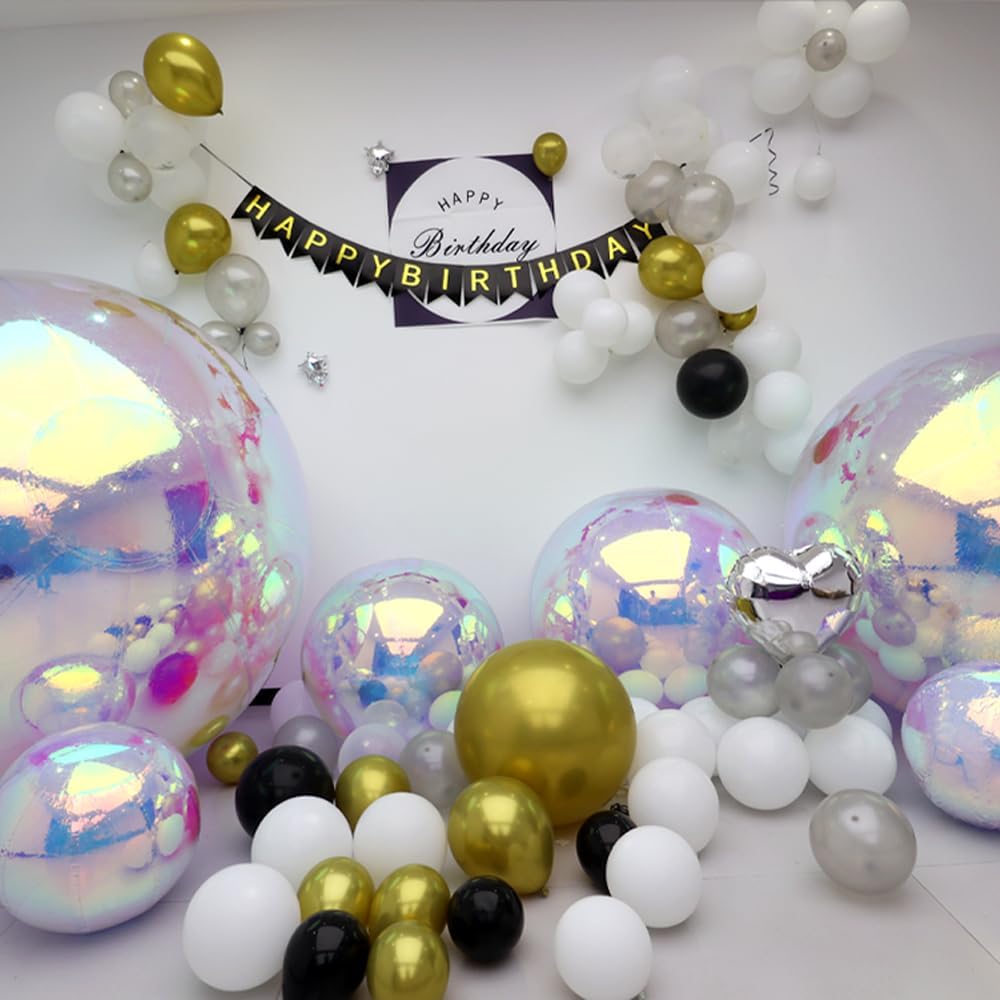Inflatable Mirror Ball Set - Airtight PVC Spheres for Parties, Weddings, and Events. Perfect for Decoration, Hanging, and Displays. Includes Electric Pump (Multicolor, 24in-2pk_32in_39in_47in_71in)