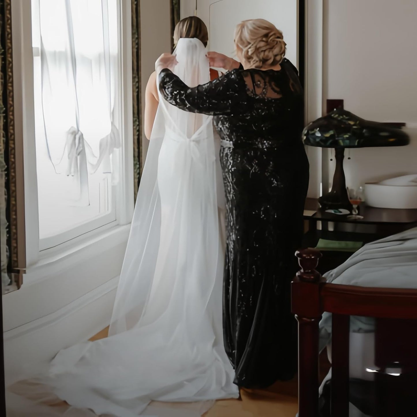 1 Tier Pearl Wedding Bridal Veil With Metal Comb Headband Decorations, Bride To Be Gift, Wedding
