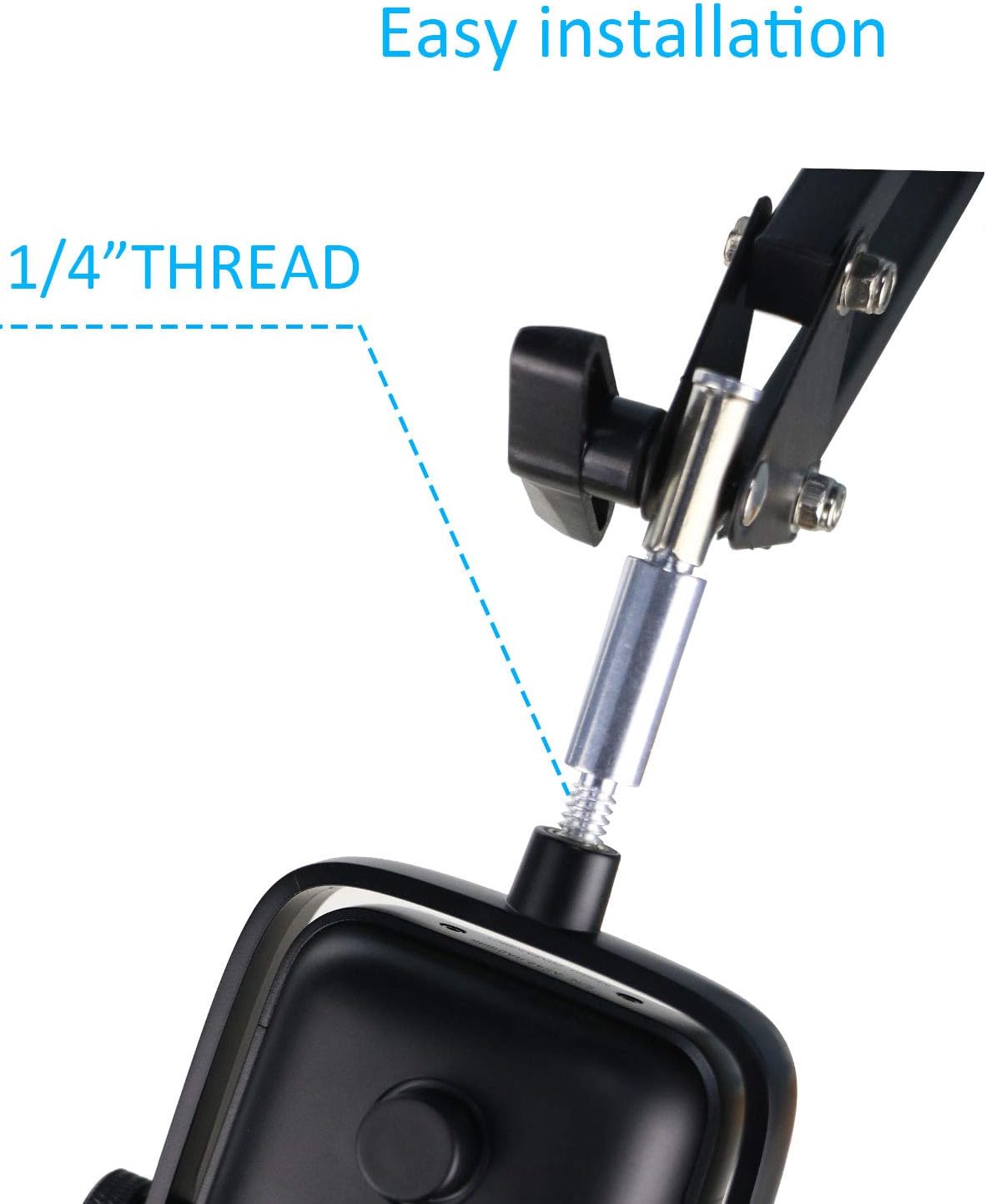 Wave 1 Microphone Stand, Professional Mic Boom Arm Stand Compatible with Elgato Wave 1 USB Condenser Microphone by SUNMON