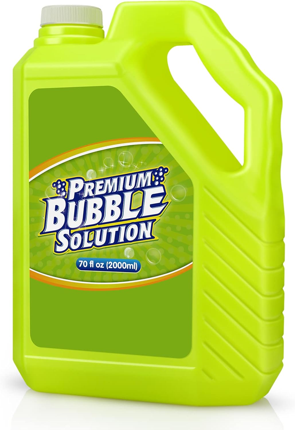 Bubble Solution Refill - 70 Ounce Premium Bubble Liquid Refills for Bubble Machine, Wand, Gun, Blower at Wedding and Party - Bubbles Toy for Kids Toddlers Boys Girls (with Portable Handle)