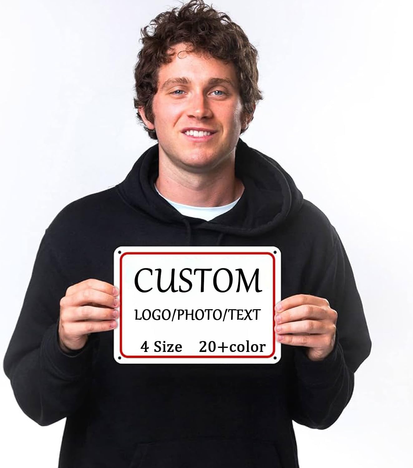 Custom Sign, Personalized Metal Signs with Your Text, Photo, Customized Signs for Office Business Workplace Home Bar Indoor, Outdoor