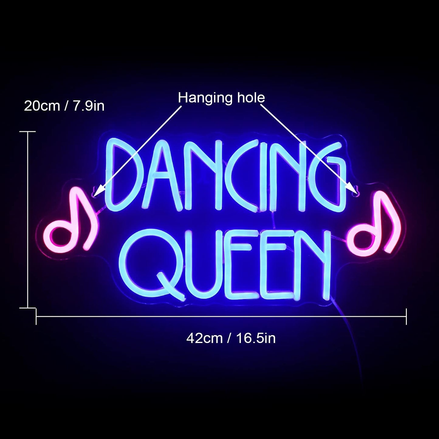 Dancing Queen Neon Sign Dance Led Sign Purple Neon Lights Dance Club Lights Up Sign USB Powered Switch Neon Signs for Wall Decor Dance Studio Dancing Party Bar Dance Club (16.5 * 7.9 inch)