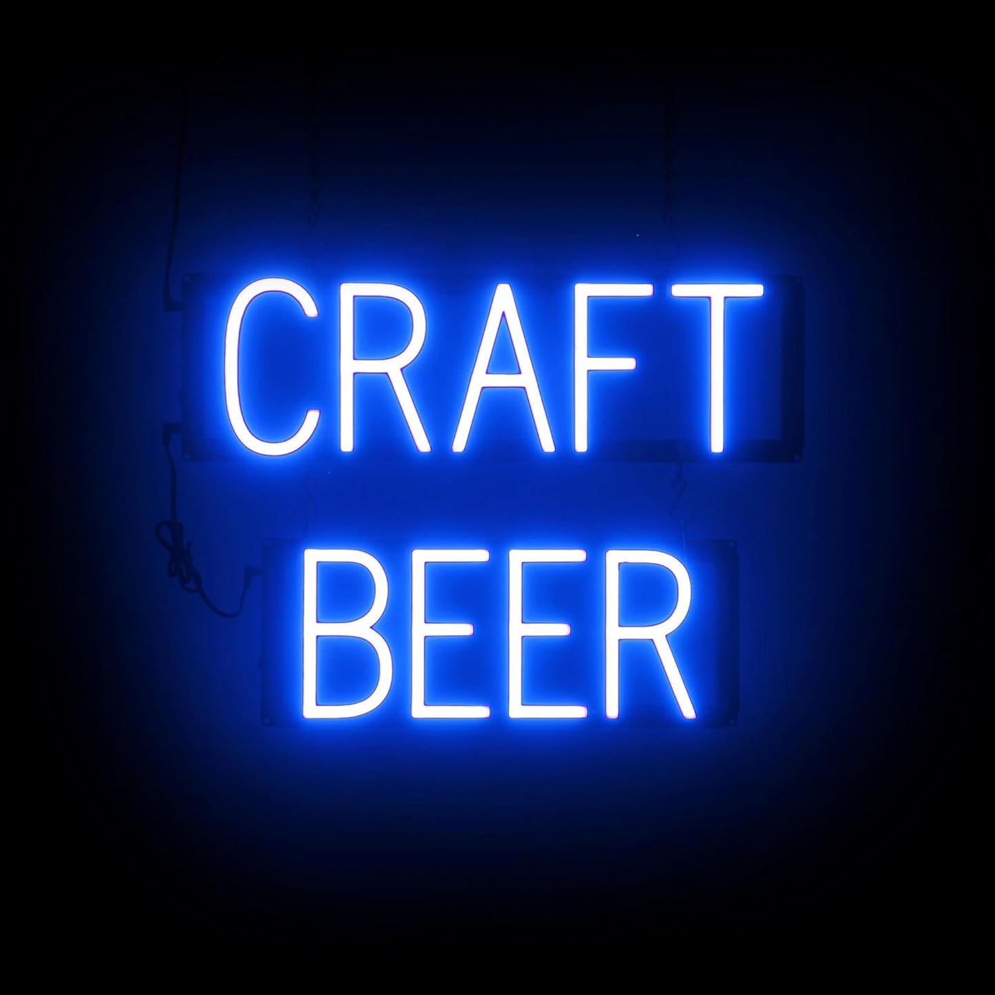 SpellBrite CRAFT BEER Sign | Beer-Related Sign with Neon Look, Blue LED Light Source | 20.5" x 15.0"