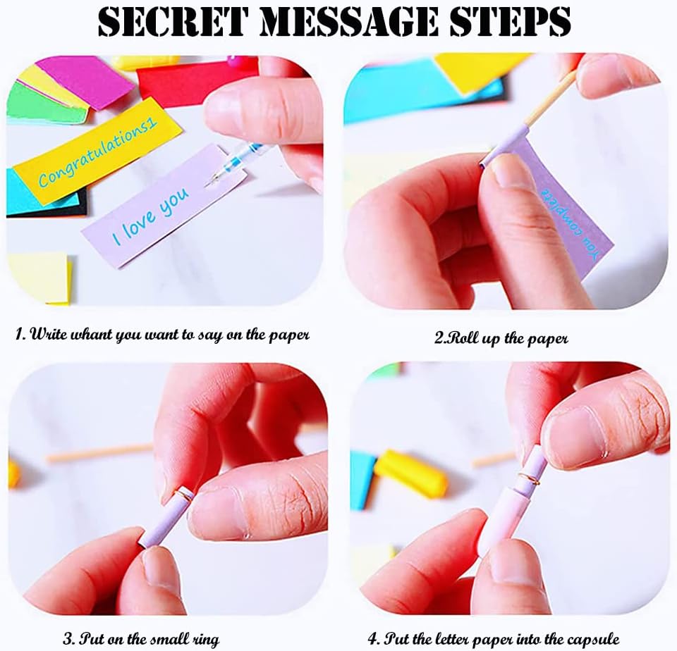 Capsule Letters in a Bottle, Capsule Message in A Bottle, Christmas Friendship Gift for Your Girlfriend Boyfriend Wife Sister Bestfriend Birthday Valentine’s Day Gifts