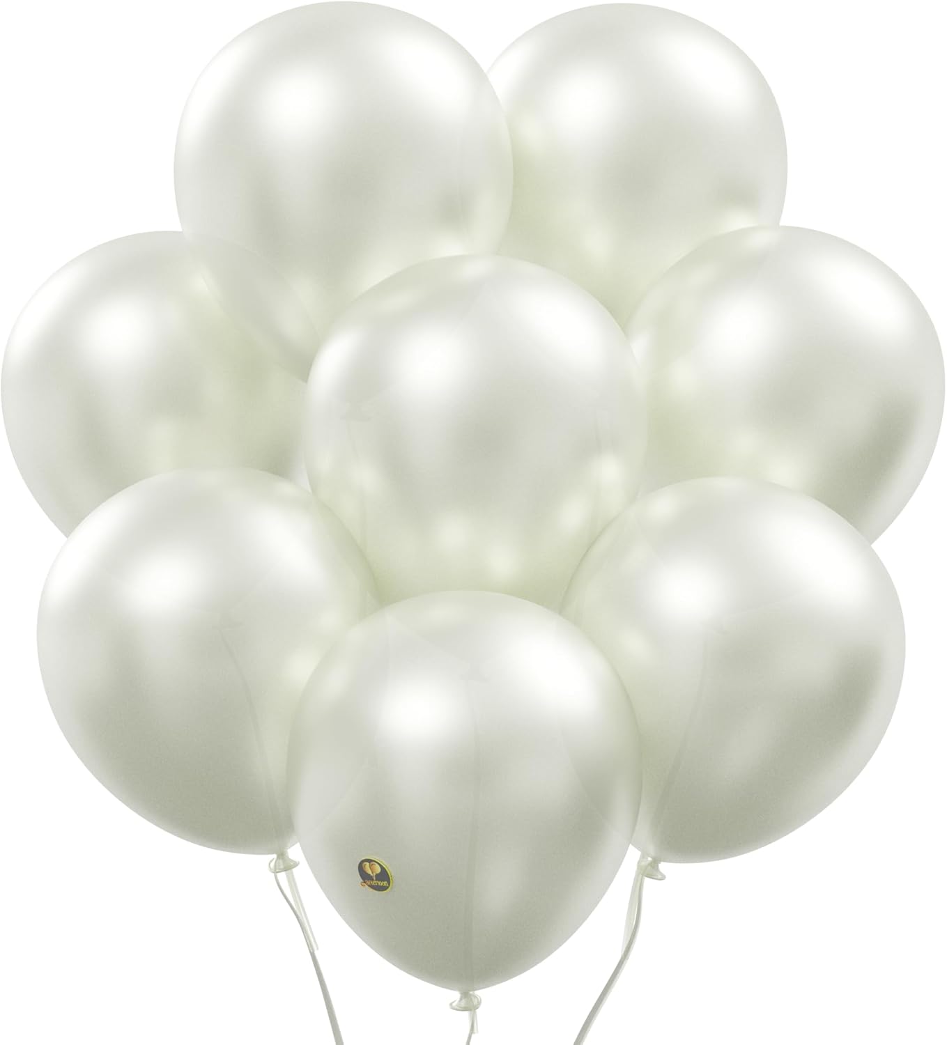 AFTERLOON® Biodegradable Balloons 24 pcs Pearlized White 10 Inch Pearl Color, Pearlescent Thickened Extra Strong Natural Latex Helium Float, Colorful Bulk Color Globos Para Decoration De Fiestas Kids