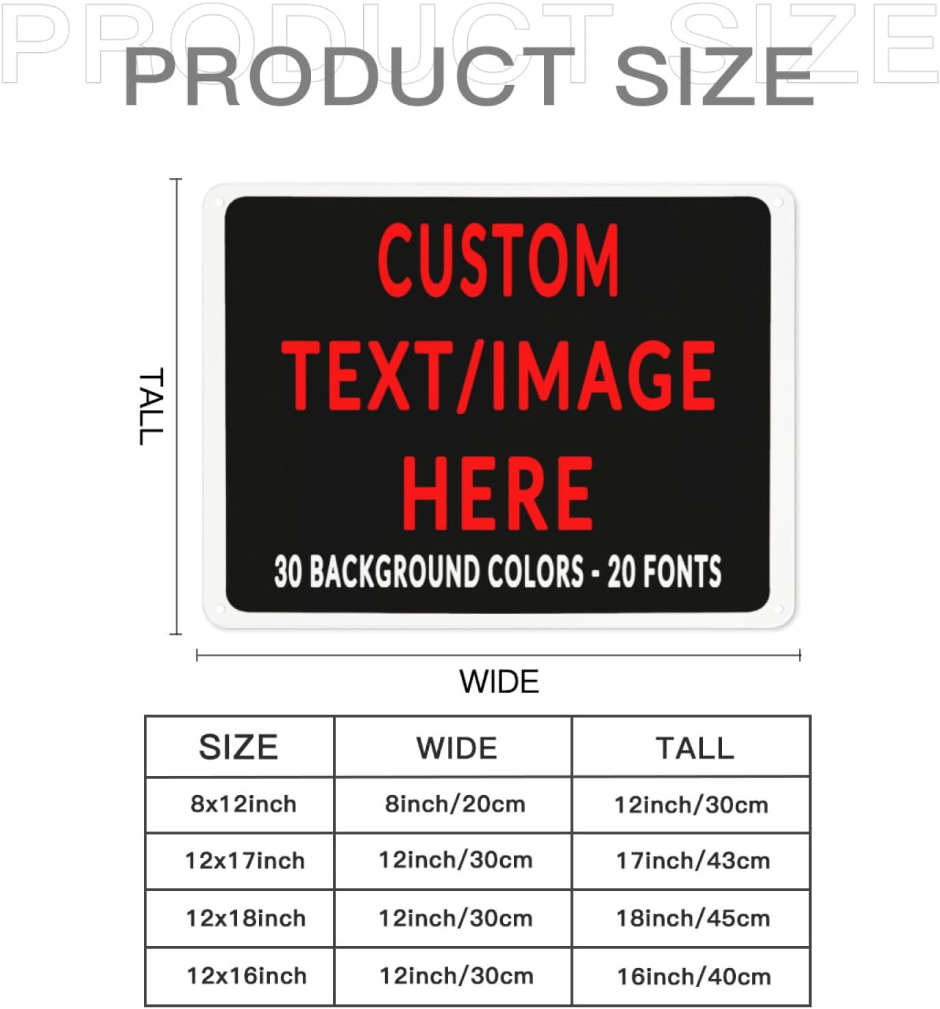 Custom Sign Personalized Custom Metal Sign, Customize For Office, Business, Workplace, Office, Home, Delivery Signs 12x17