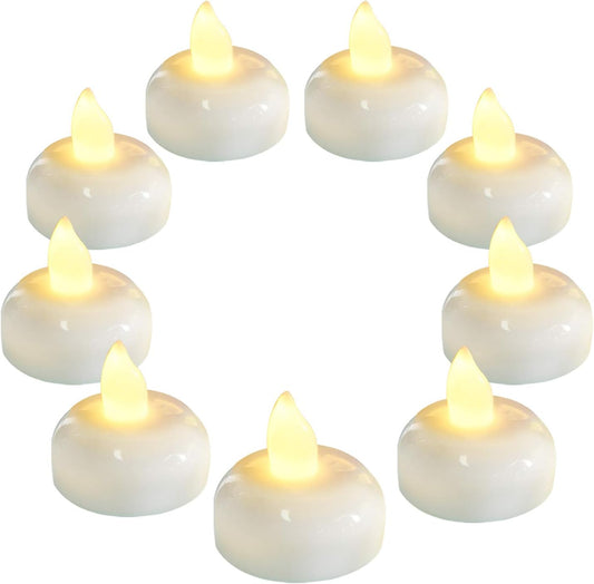 Homemory 36 Pack Flameless Floating Candles, Warm White Led Flickering Tealight Candles in Bulk, Decor for Wedding, Party, Centerpiece, Pool, Christmas