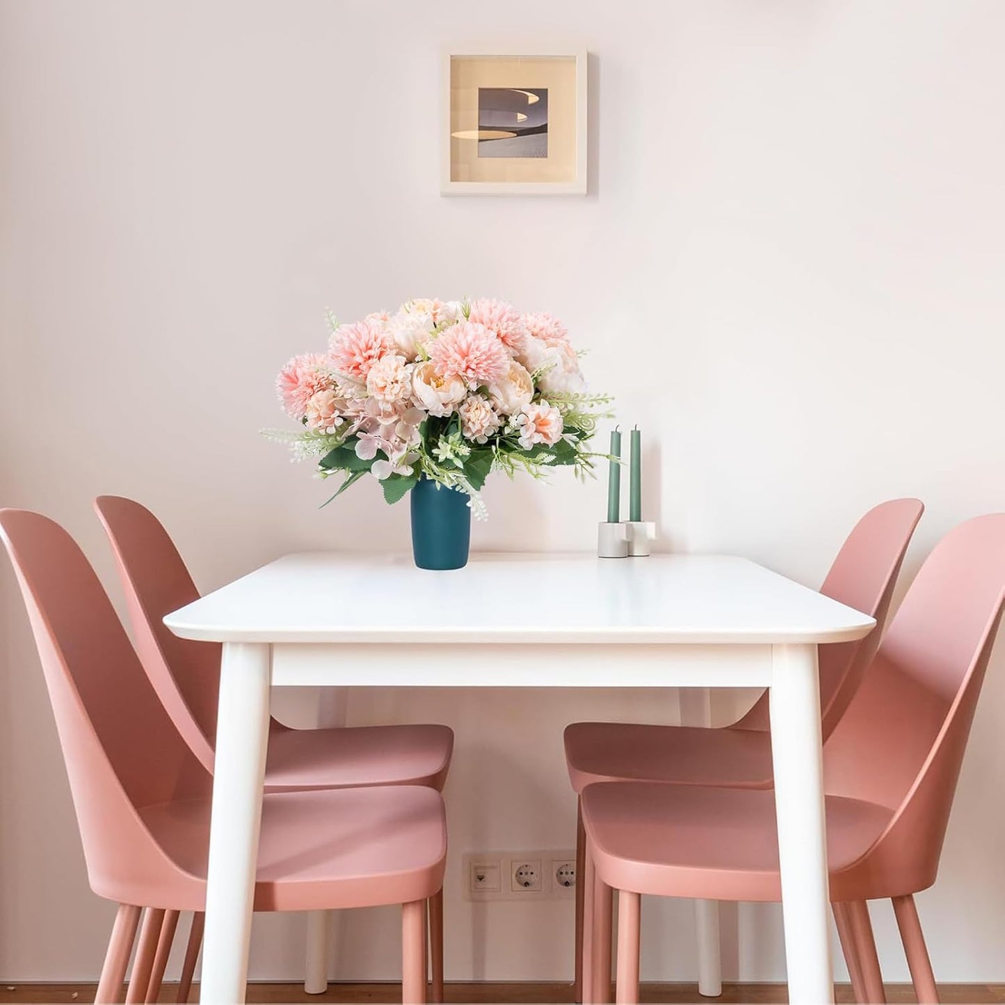 12 Packs Peonies Artificial Flowers,Silk Artificial Peonies Flowers Fake Peony Faux Floral Arrangements Bouquet for Centerpiece Table Wedding Party Home Decor Pink