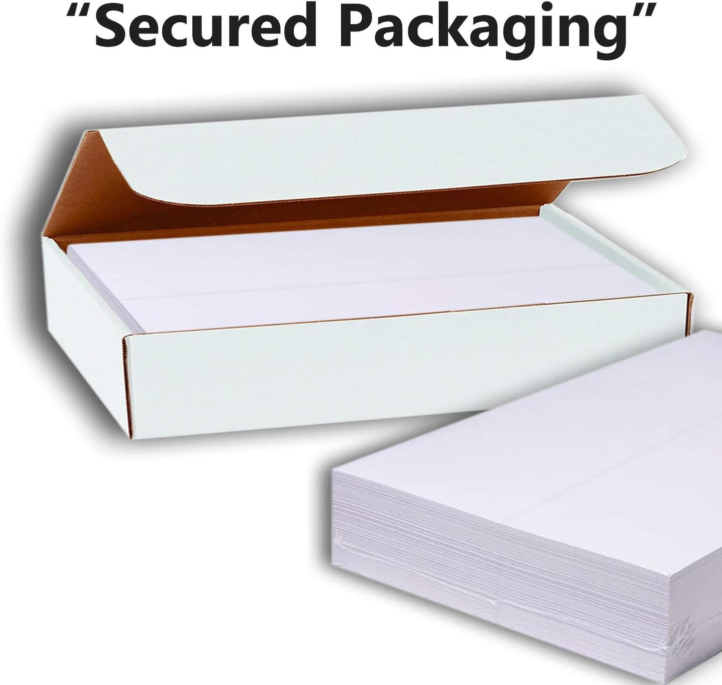 Hamilco Blank Tent Name Place Table Cards 3 1/2" x 11" Folded Card Stock - White Cardstock Paper 80lb Cover - 100 Pack