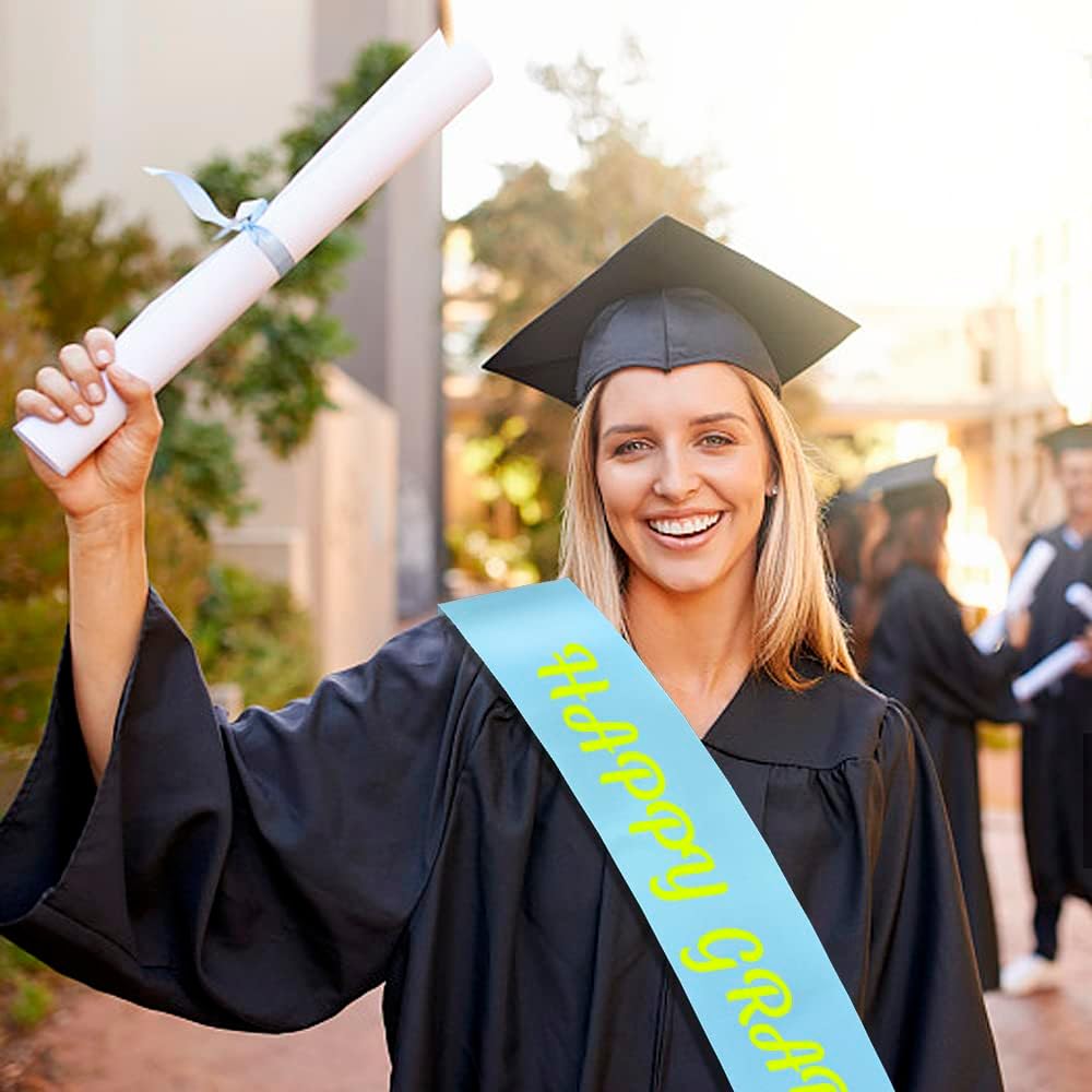 8-Pcs Light Blue Satin Bride's Sashes, Diy Sash Collection for Pageants, Birthdays, Weddings & More, Customizable Sashes