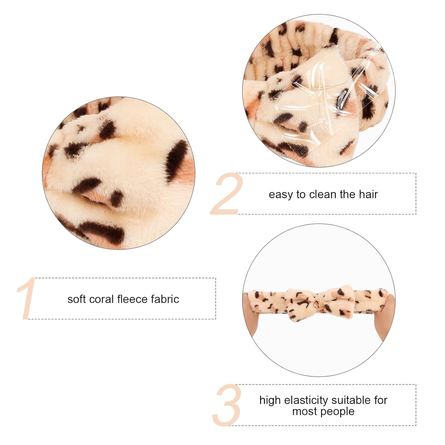 Semato Bachelorette Party Favor Set - Bride & Bridesmaid Spa Headbands (1 bride+ 7 leopard)