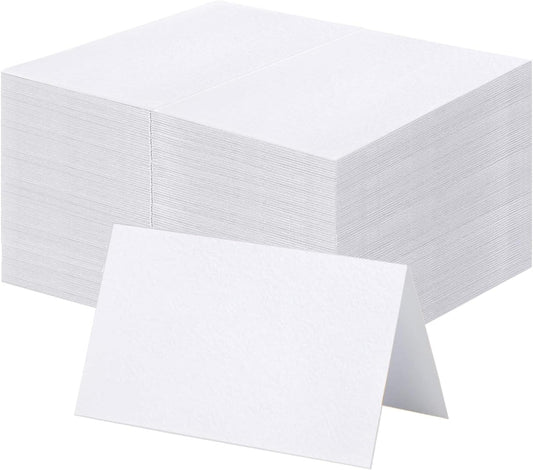 120 Pcs Premium Place Cards, 2x3.5in Small Tent Cards, Blank Fillable Banquet Seat Cards, Name Cards, Escort Cards, Table Cards, Wedding Place Cards for Wedding, Table, Dinner Parties