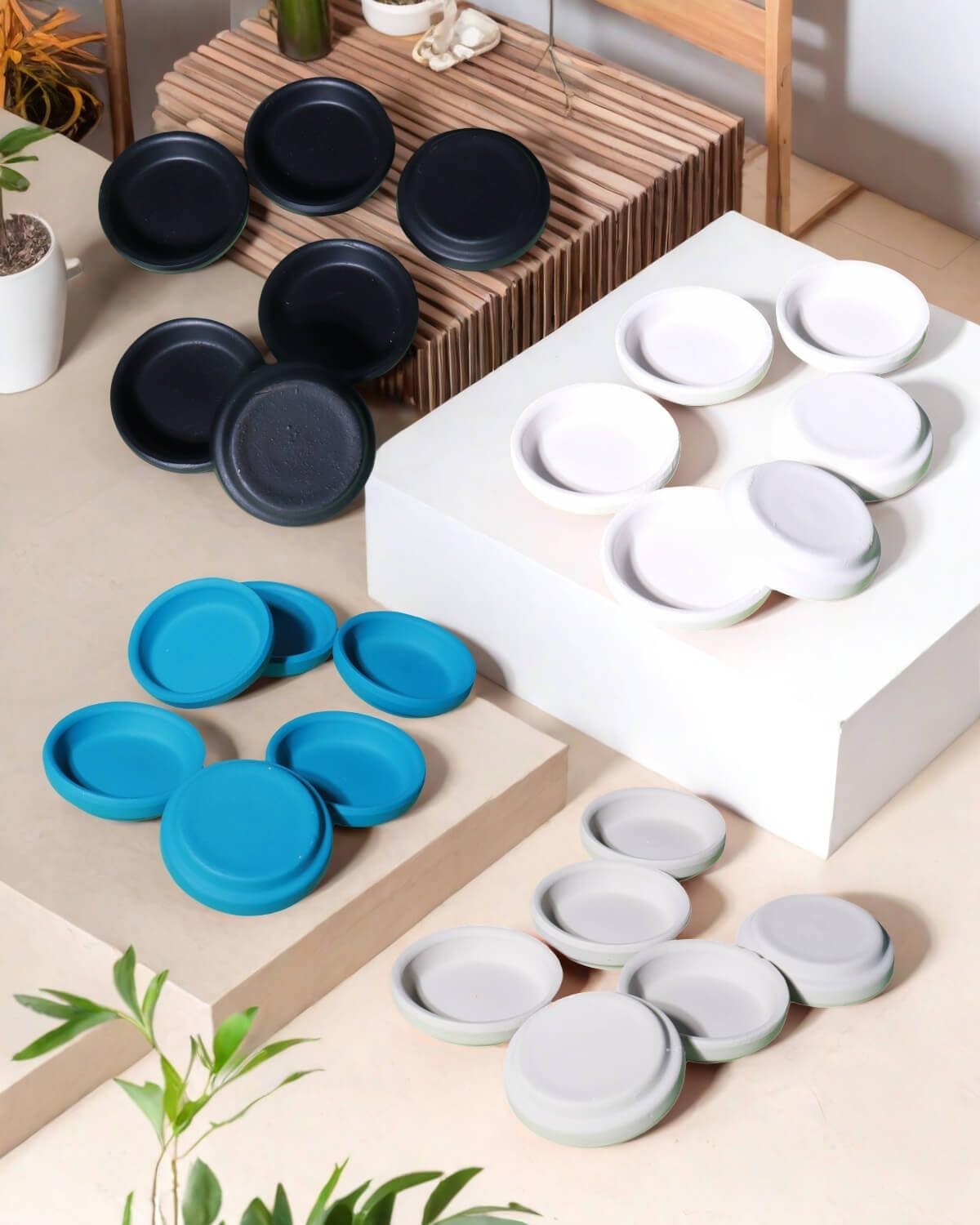 vensovo 2 Inch White Terracotta Plant Saucer Pots Tray - 12 pcs Mini Planter Saucers for Indoor & Outdoor Plants, Small Clay Trays Perfect for 1 Inch 1.5Inch Flower Pot