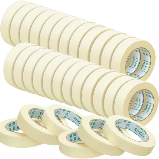 Masking Tape Bulk General Purpose Masking Painting Tape 55 Yards for Painting Home Office School Stationery Arts Crafts Basic Use, Easy Removal(30 Rolls,0.8 Inch)