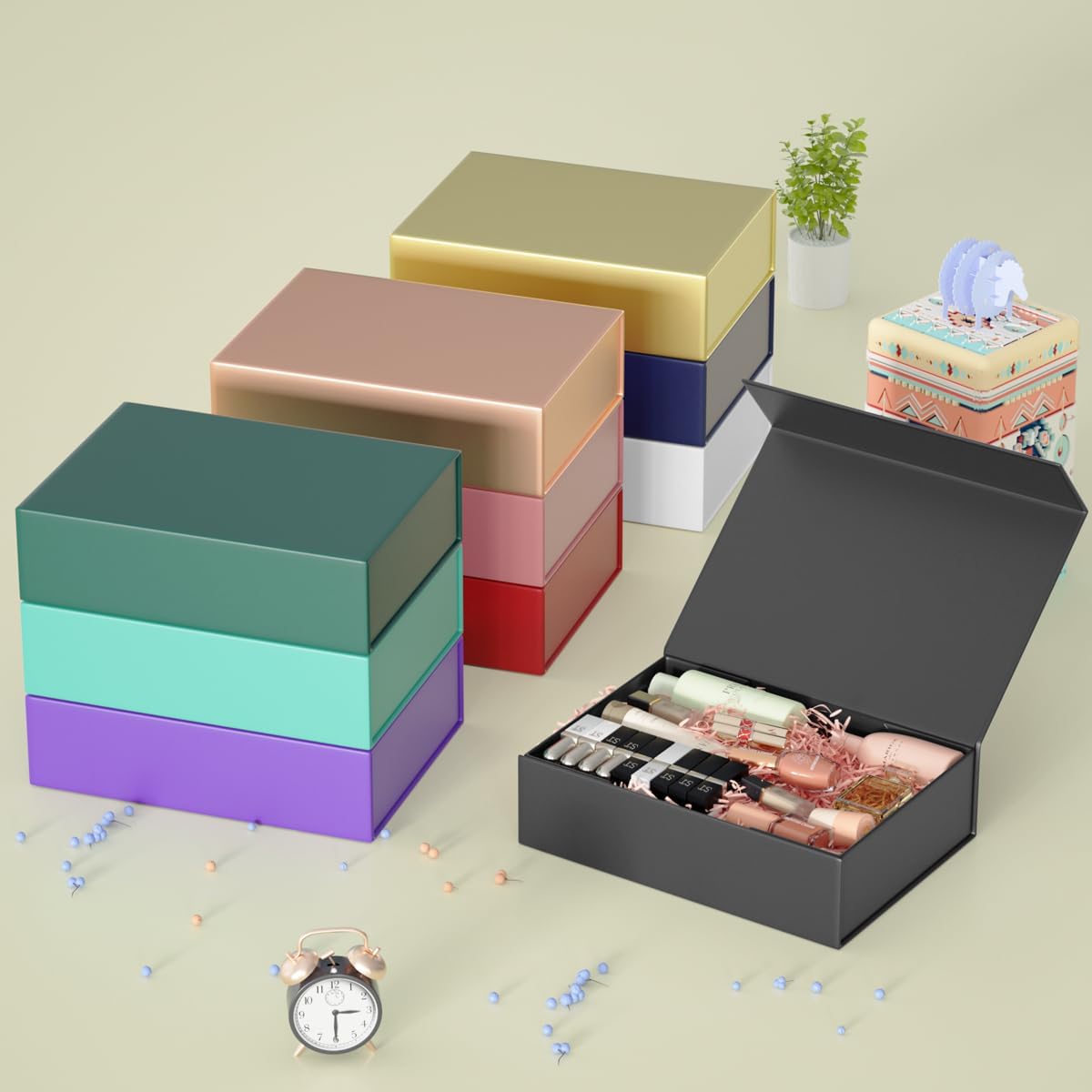 Gift Boxes 11.9" x 8.5" x 3.3" with Magnetic Closure Lid Boex for Presents,Bridesmaid Gifts Box,Cute Box,Birthday Boxs,Luxury for Gift Packaging, Magnetic Gifts Boxe for Wrapping