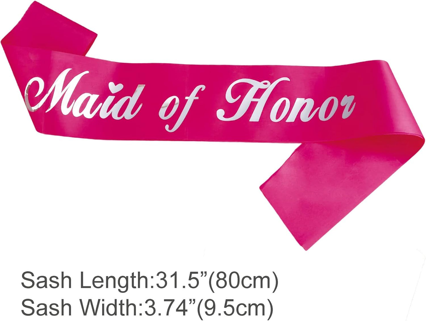 KETAOO Maid of Honor Sash, Maid of Honor Lace Sash for Bridal Shower Favors Engagement or Wedding Party Accessories Bachelorette Party Decorations KE0000038 White/Gold