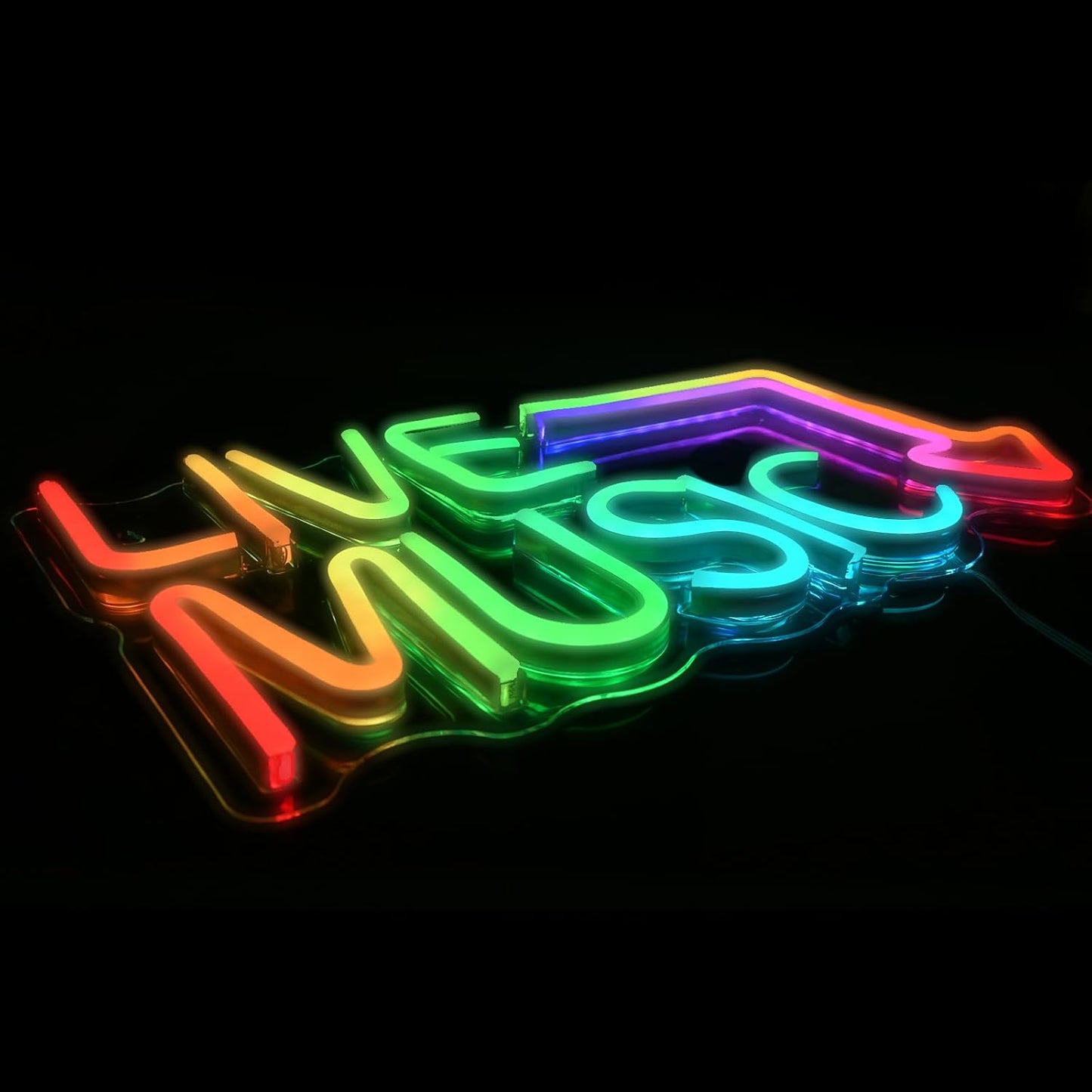 RGB Dynamic Music Neon Sign Dimmable for Wall Decor Bedroom Man Cave Game Room Home Bar Decor Music Studio Nightclubs Parties Gift