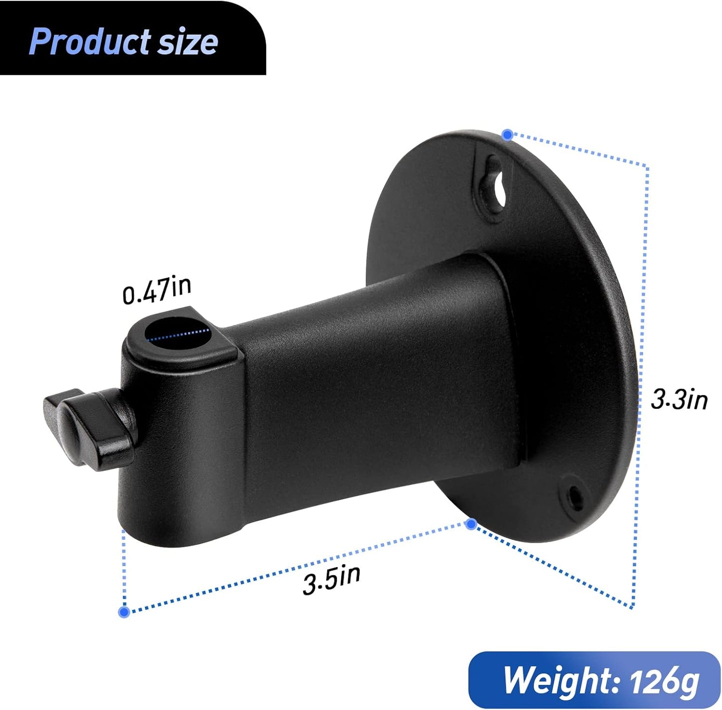 Microphone Wall Mount Boom Arm - Microphone Wall Mount for Mic holder，Horizontal Mounting Wall，Space Saving Desktop Metal Mic Stand Clamp by SUNMON