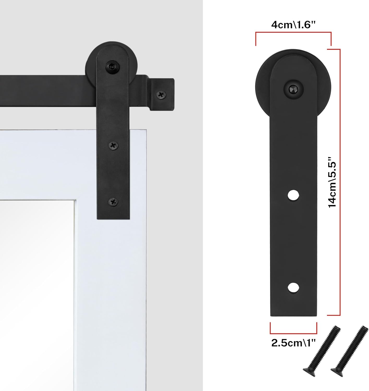 COGOOD Farmhouse Bathroom Mirror - 41" x 30" Rustic Barn Door Mirror for Living Room, Entryway, Bedroom, Vanity Wall Decor (Pure White)