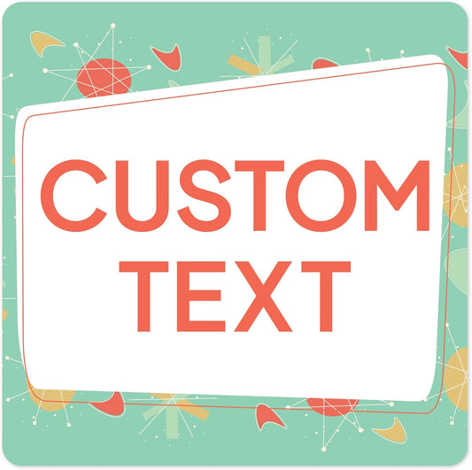 Custom Sign, Custom Street Sign, 11 Font Colors, 13 Font Styles, 4 Hole Options, 22 Sizes, 36x36 Inches, Rust Free DiBound, Fade Resistant, Made in USA by My Sign Center (Mid-Century Modern 2)